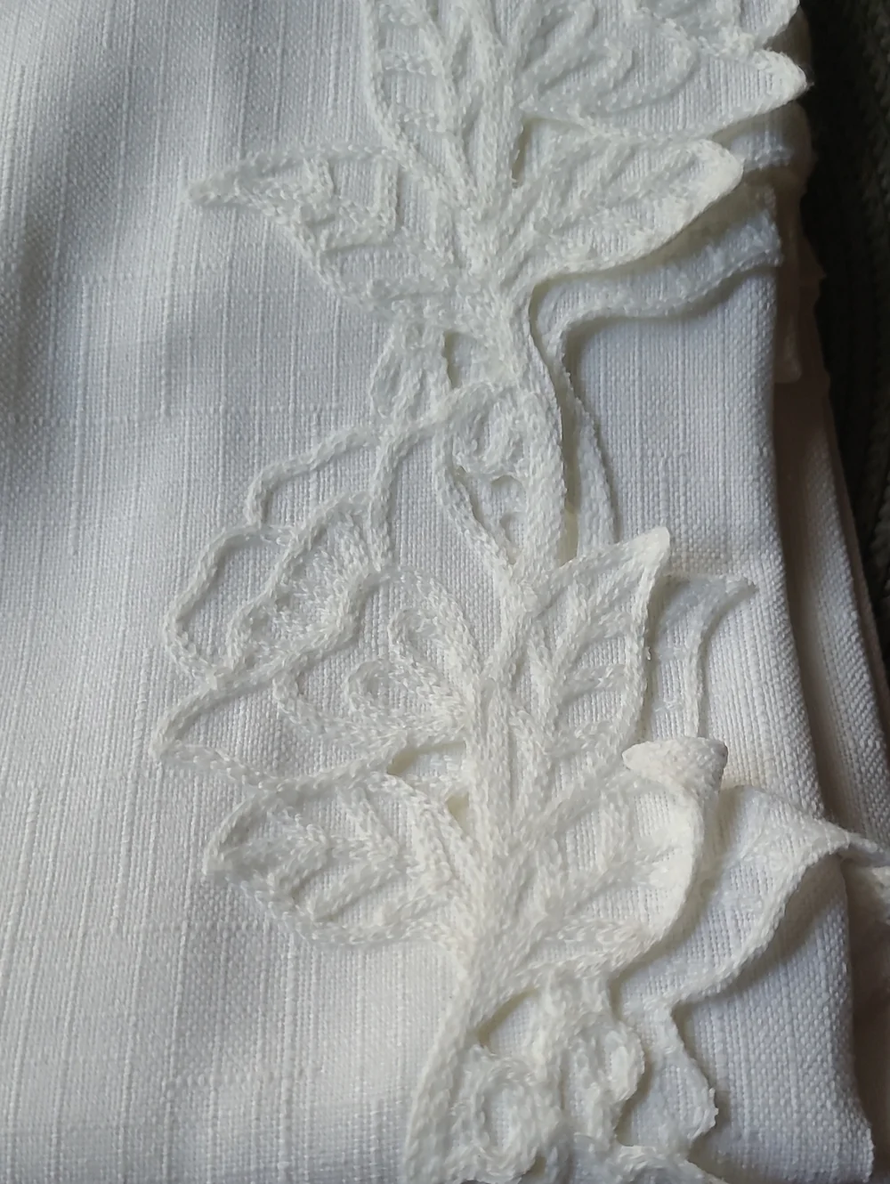Rosalie's Garden Lace Appliqué Shower Curtain